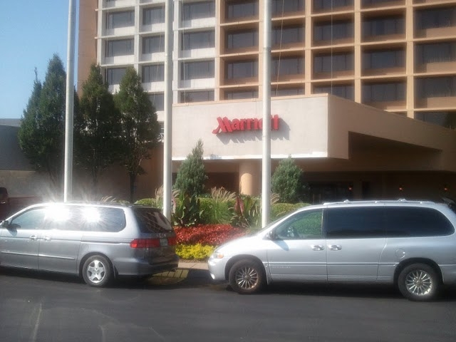 The Marriott Airport Hotel will be our home away from for the next few days. 